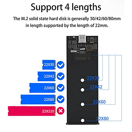 Carcasa externa M.2 SSD USB Tipo-C 10gbps miniatura 5