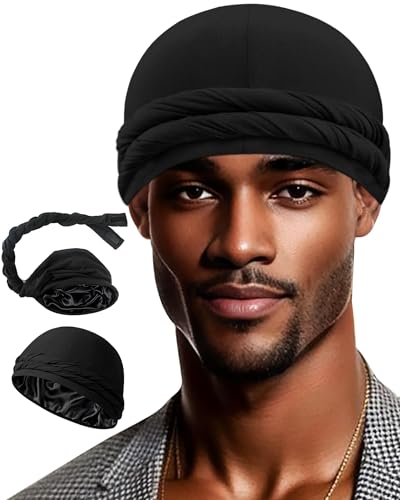 Turban doublé de satin contre la chute de cheveux bonnet pré-noué confort