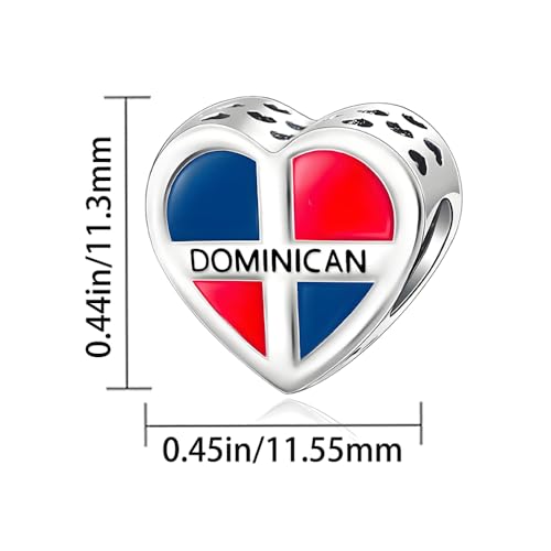 925 Sterling Silver Charms, United States, Brazil, Colombia Flag Series Pendant Charm Fit Pandora Bracelets Make DIY Holiday Jewelry Gift for Women2