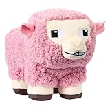 Minecraft Basic Plush Pink Sheep, 8-inch Collectible Soft Doll Inspired by The Movie Inspired by The Video Game