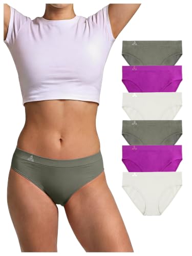 Image of Balanced Tech Moisture Wicking Underwear for Women, Seamless Workout Hipster Brief Bikini Panties