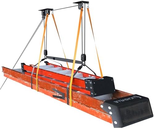 Ladder Storage Pulley System, Heavy Duty Garage Ceiling Lift Hois...