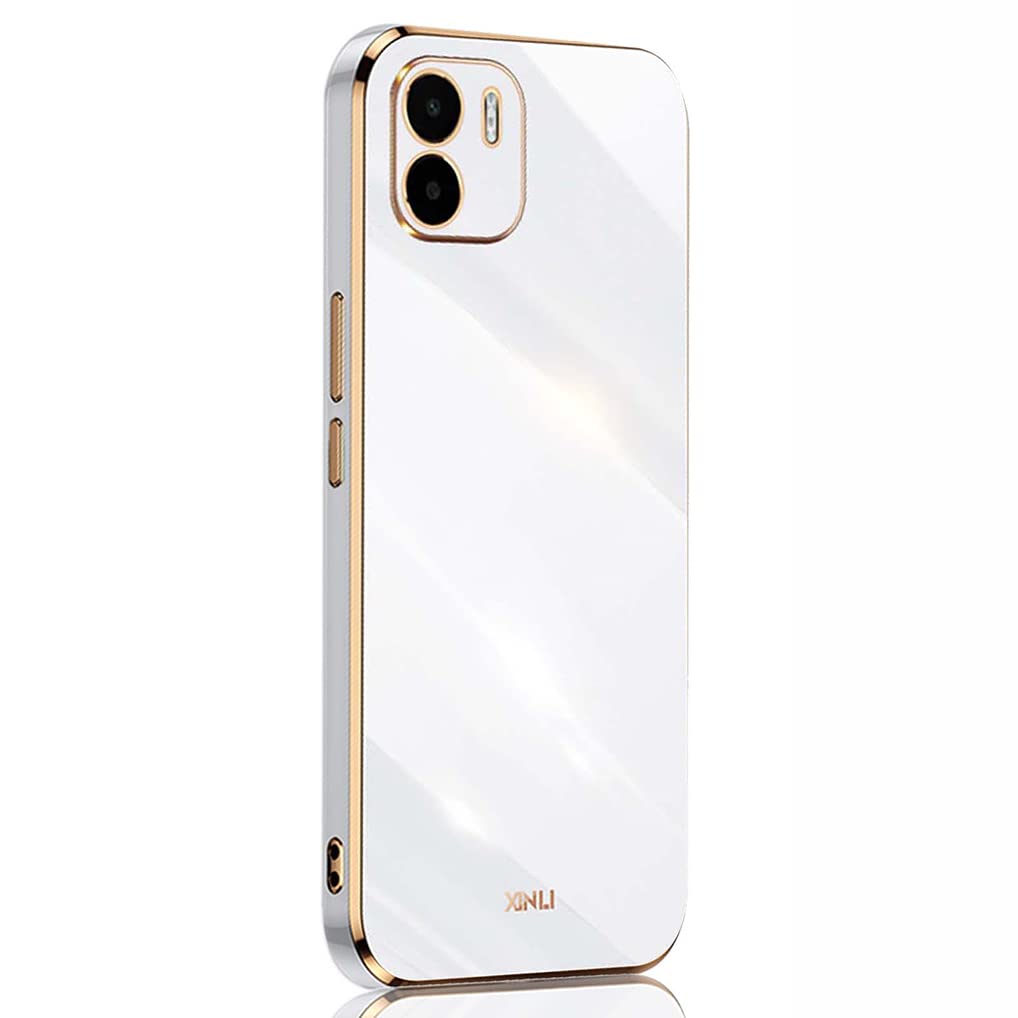 SEAHAI Cover per Xiaomi Redmi A1 / Xiaomi Redmi A2, Custodia Protettiva Ultra Sottile ed Elegante in Silicone TPU Flessibile, Glitter Modelli Colorful Cover Antiurto Case - Marmo Bianco