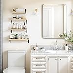 YGEOMER Floating Shelves for Wall Different Sizes Farmhouse Wall Shelf for Bedroom, Bathroom Storage, Living Room and Kitchen Decor(Set of 4) - Image 2