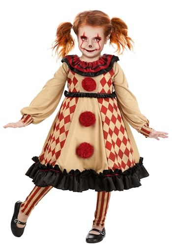 Disfraz Creepy Circus Cutie para niñas pequeñas 4T miniatura 2