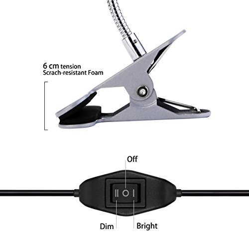 Faretto con aggancio a clip, utile per leggere a
