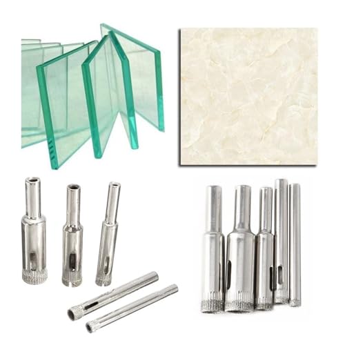 Juego de 5 Brocas de Diamante 5-12mm para Vidrio y Mármol miniatura 3