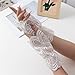 REDYY Lace Gloves,Elegant Lace Flower Gloves Detachable Cuff Sleeves Hand Wear For Women Fashion Layering Formal Outfit