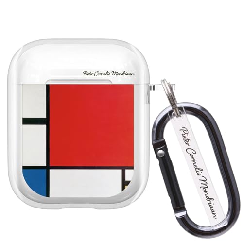 ONLYOU Airpodsp P[X 2 ؍ 1 ؍ TPU \tg G A[g CXg Composition with Red Blue and Yellow hA  NA GA|bh GA|bY  킢