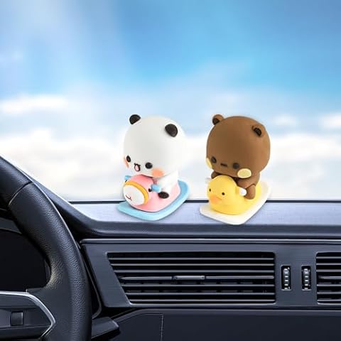 Pack of 2 Kawaii Bobble Figures for Cars Cover