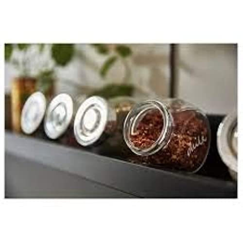 Ikea 2 Set RAJTAN Spice 4 jar - Minimalist Spice Jars - Height: 8 cm, Volume: 15 cl
