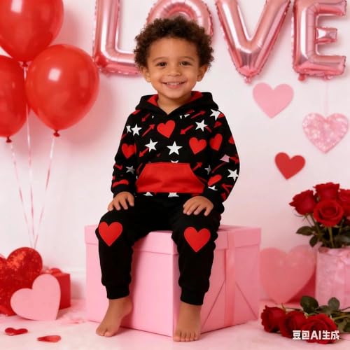 Image of 2-6T Toddler Baby Boy Clothes Color Blocking Hoodies + Pants Fall Winter Outfits