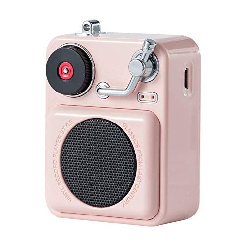 Mini haut-parleur Bluetooth rose avec basses pour rythmer vos pique-niques