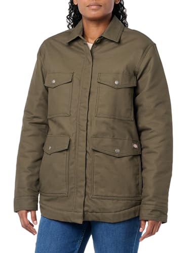 Dickies Womens Duck High Pile Fleece Lined Chore Coat