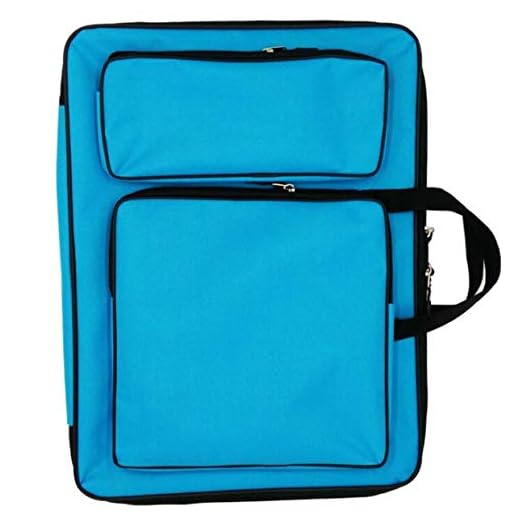 Water-Resistant Art Portfolio Carry Case Bag Backpack 18.6" x 13.9" Student Artist Portfolio for Art Supplies Storage and Traveling Drawing Board Folding Easel Palette Sketch Paper Brushes Pencils