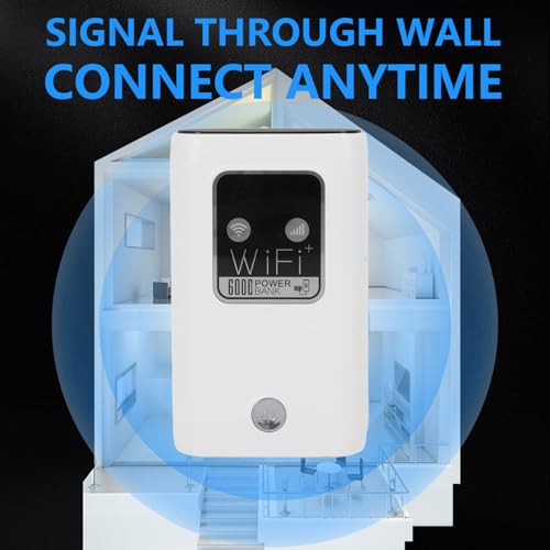 Image of Luocute 4G LTE Portable WiFi Computer Routers, 300Mbps Mobile Hotspot Wireless Router with 6000mAh Battery and Nano SIM Card Slot, for Travel and Multi User Office