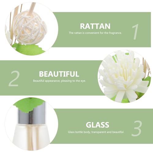 Set de 3 frascos difusores de vidrio con aroma oceánico miniatura 3
