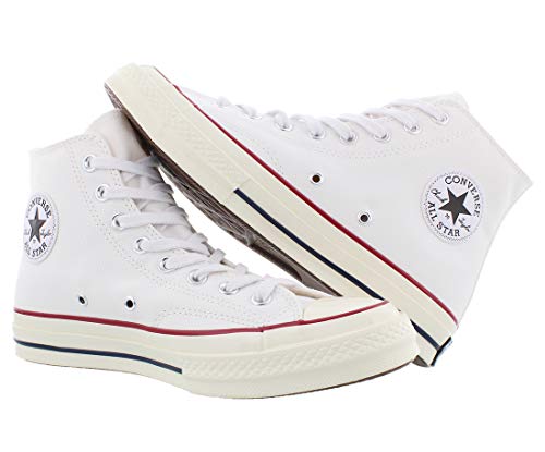Image of Converse Unisex Chuck Taylor 70s High Top Sneakers, White /Garnet /Egret, 8.5 US Women /6.5 US Men