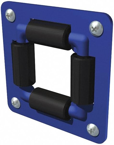 Roller Guide: Plastic, Blue, Steel, For 7/8 in_2 in_3 3/4 in_4 1/2 in Reel Wd, 4RB, 33N174