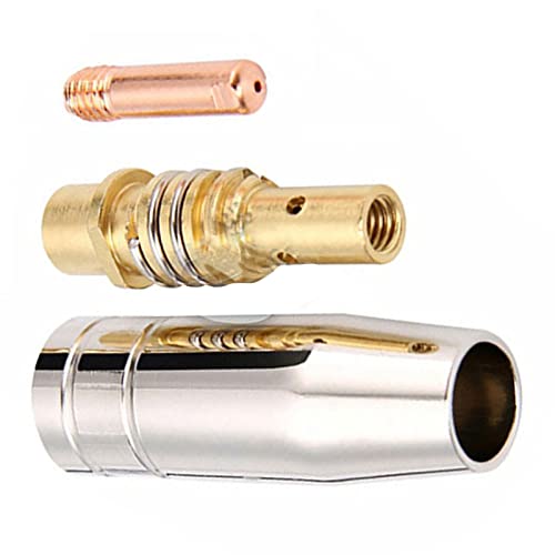 Mig Gas Nozzle, 3Pcs 15Ak Gas Nozzle Mig Welding Nozzle Welder Torch Nozzles Copper Contact Tip Connecting Rod Mag Welding Torch Parts #TOP5