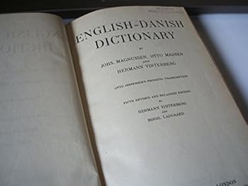 Hardcover English-Danish dictionary, Book