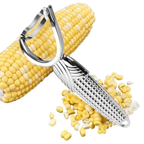 Pelador manual para maíz, quita granos de maíz de acero inoxidable manual, herramienta de cocina para quitar granos de para preparación de comidas en casa restaurante ensaladas cocina