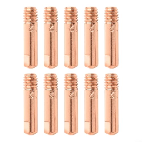 10 puntas de contacto 15AK para soplete de soldadura MIG, boquillas de cobre M6 x 24 mm con opciones de 0 8 mm, 1 0 mm, 1 2 mm para un rendimiento mejorado (C)