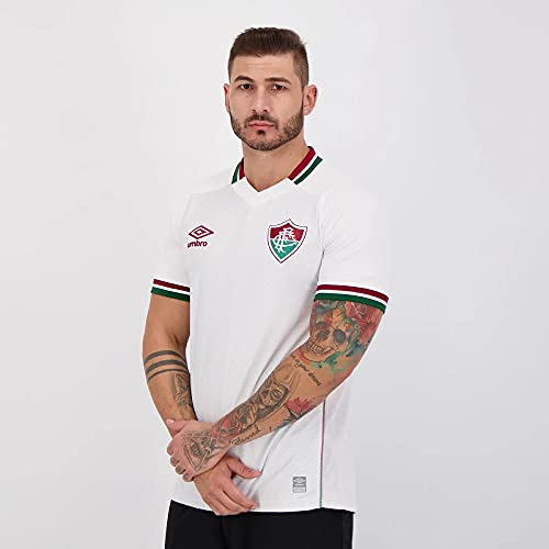 Camisa Fluminense Oficial 2 2021, Umbro, Masculino, Branco/Vinho/Verde, G