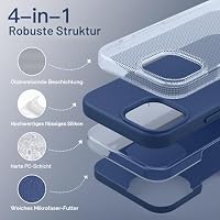 JETech Silikon Hülle für iPhone 14, Kobaltblau – Ansicht 3