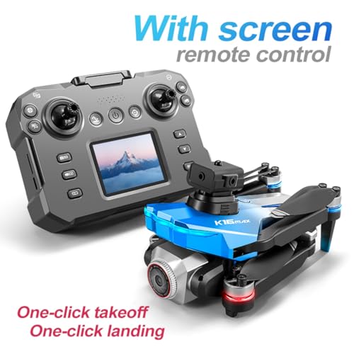 RC Drone with Screen Display Remote Control, 1080P Dual Camera, Speed Adjustment, Altitude Hold, One-Key Takeoff, 3D Flips, 2 Batteries, Hovering, Brushless Motor, APP Control, Plane Copter, LED Lights, Adult Beginners FPV Quadcopter Airplane Helicopter - Image 4