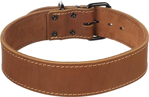 Flamingo Dog Collar Montana Cognac XXXL 58-68cm 50mm, Brown - Image 2