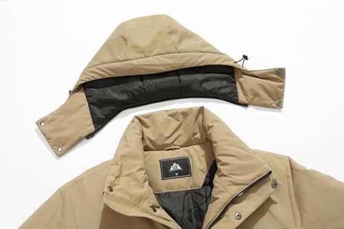 Men's Winter Coats Thicken Parkas Waterproof Windproof Detachable Hood Long Padded Puffer Jacket4