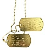 Custom Brass Military Style Dog Tag