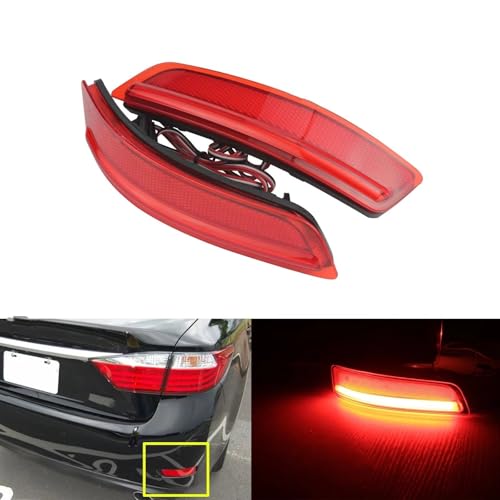 Réflecteur de pare-chocs arrière rouge étanche avec feux stop LED Lexus - 6