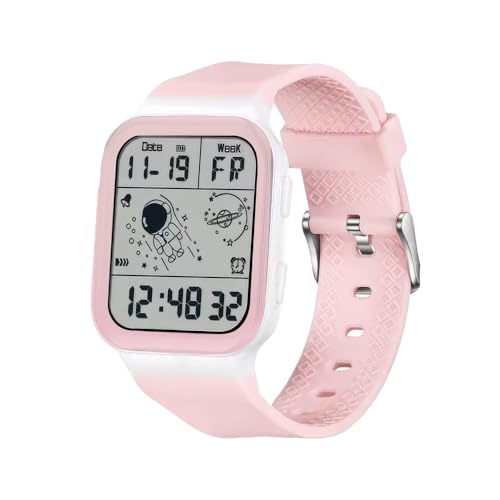 Image of Unisex Digital Sports Watch with Luminous Display Waterproof Wristwatch for Kids