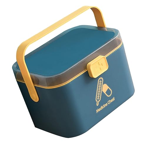 WATIIFUFU 箱 旅行用化粧品容器 旅行医学オーガナイザー ケース 蓋付き収納ボックス 用クリアコンテナ 缶 緊急用品 品保管庫 家庭用医療キット 家庭 キャビネット pp Blue
