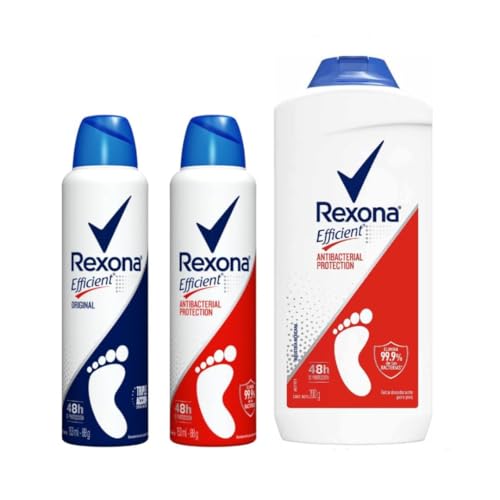 Talcos Y Desodorantes, Drugstore Kit 2 Desodorantes en Aerosol Rexona y + 1 Talco para pies vs el mal olor