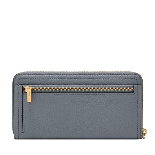 Image of Fossil Women's Logan Leather RFID-Blocking Zip Around Clutch Wallet with Wristlet Strap for Women