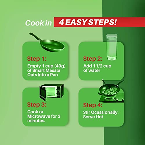 Image of Future Life Smart Tomato Oats | Tasty & Heathy Evening Snack | 100% Whole Grain Oats | Masala Oats | 40 Gms Each - (Pack Of 10)