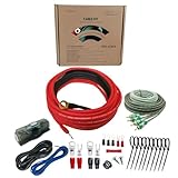 4GA Amp Wiring Kit, 100% Oxygen Free Copper OFC 3000W Complete Amplifier Wire Installation Accessories - Make Connections and Brings Power to Car, Home and Marine Audio Systems
