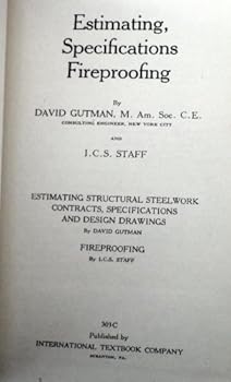 Hardcover Estimating Specifications Fireproofing 303C (International Correspondence School) Book