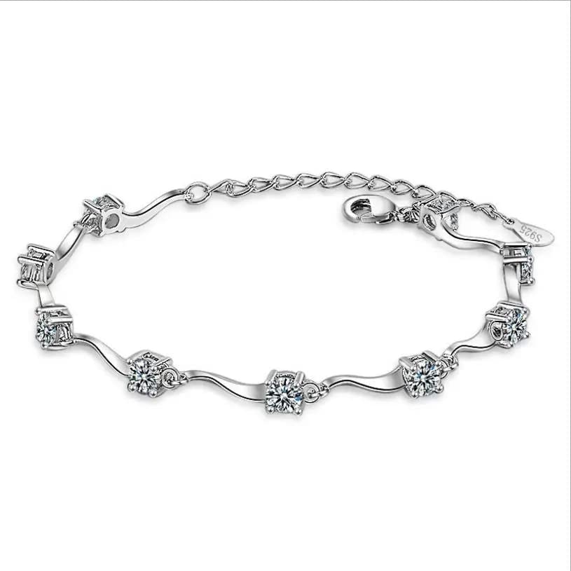 Bracelet 925 homme femme zircone cubique AAA bijou glacé ajustable tendance