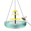 3-Tier Solar Powered Hanging Bird Bath Fountain Cascading Water Feeder for Hummingbirds Wild Birds[16.4FT/Extra Long Cord] for Outdoor,Garden, Patio, Backyard Decor