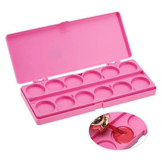 Palette de couleurs Nail Art Palette de mélange de maquillage, 24 couleurs 2 couches Boîte à palette amovible pour les ongles, palette de couleurs de DIY Art Design pour la conception(rose rouge)