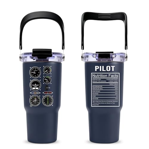 Pilot Gifts Aviation 20oz Tumbler with Flip Straw Lid