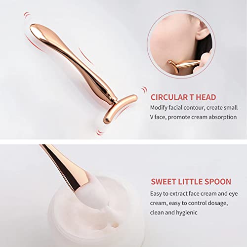 2Pcs Metal Eye Cream Applicator Wand Stick, Massager Skin Care Tools, Face Roller Massager Tool,Eye Massage Wand Stick Girls Women Facial Massager For Reducing Puffiness Wrinkle #TOP3