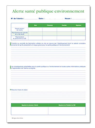 Registre Droit d'Alerte Santé Publique et Environnement - P061