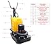 BEILOCKERY Electric Concrete Floor Grinder 25inch Working Width Industrial Floor Polishing Machine Dry and Wet Type with 40L Large Capacity Water Tank and 12 Discs 220V 7.5KW