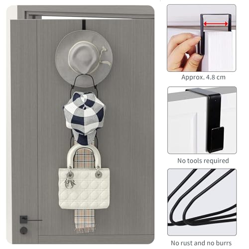 xocome 15 Stück Cap Halter Tür Hut Racks Baseball Cap Halterung Schrank Hängende Einstellbare Huthalter kappen aufbewahrung Schals Handtaschen Handtücher Kleidung Krawatten mit Haken zum Aufhängen