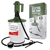 TERA PUMP - TRPAIL-M Telescopic Electric 16V Pail Pump (4.5 Gal/Min) 5 Gallon Pail Buckets Pump with Lid & Flow Meter For Kerosene, Gas, Engine Oil, Diesel, DEF, Hydraulic Oil